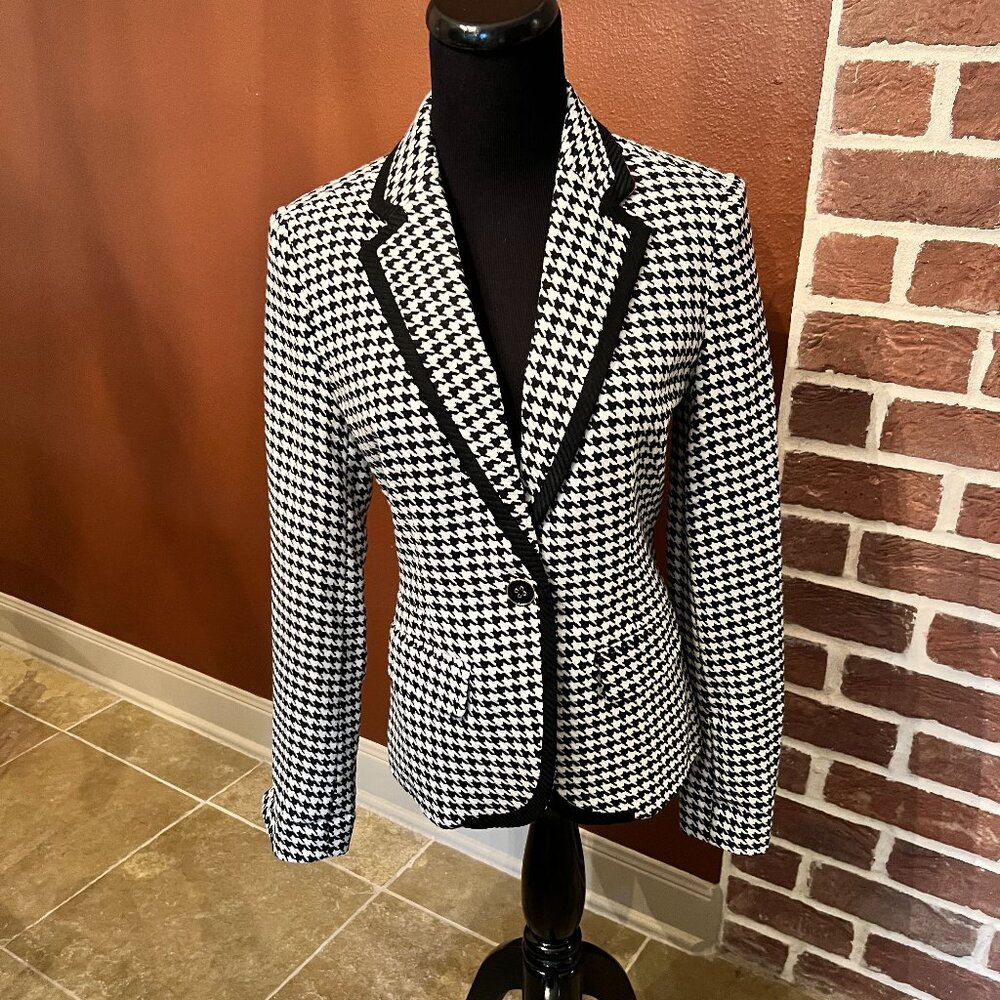 Merona Houndstooth Blazer SZ 2